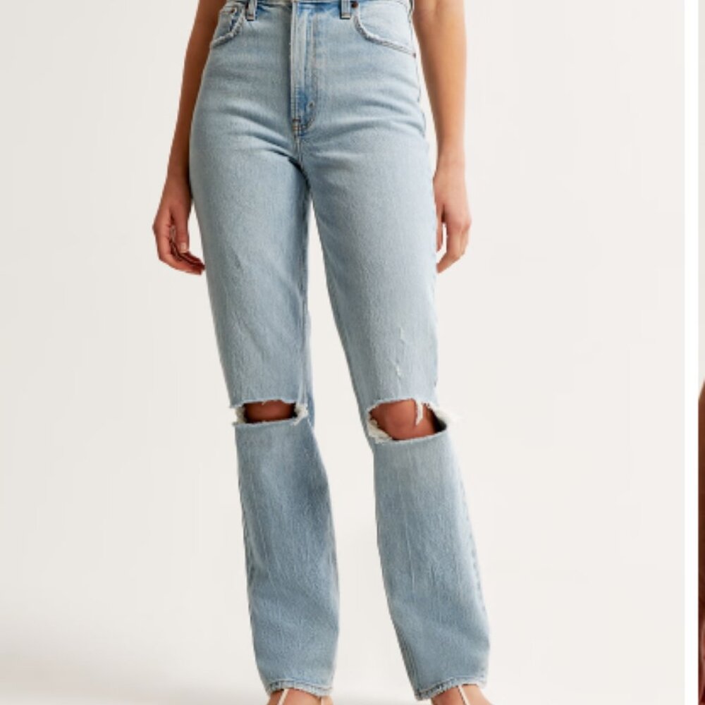 Abercrombie & Fitch Ultra High Rise 90s Straight Jean - Curve Love